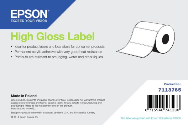 Epson High Gloss Label, Die-Cut  • 7113765