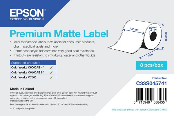 Epson Printer Label Self-Adhesive  • C33S045741