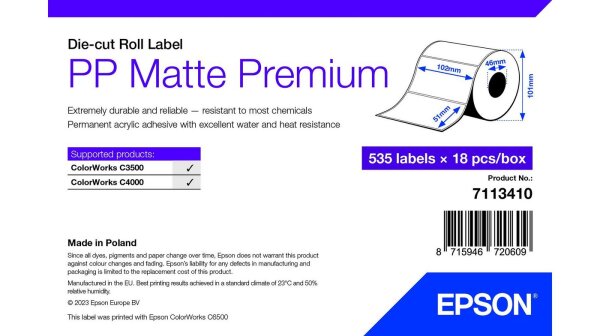Epson Printer Label White  • 7113410