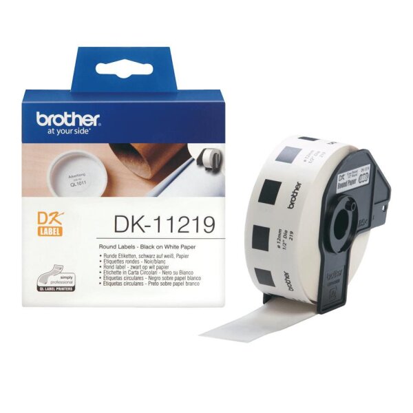 Brother Round Labels 12mm • DK11219