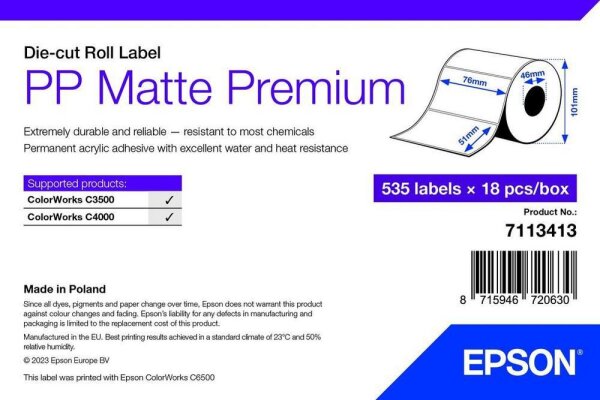 Epson Printer Label White  • 7113413