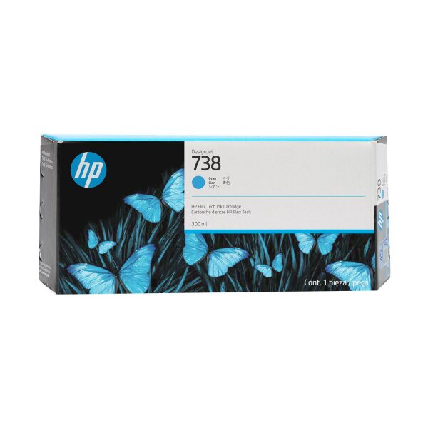 HP 738 300-ml Cyan DesignJet ink  • 676M6A