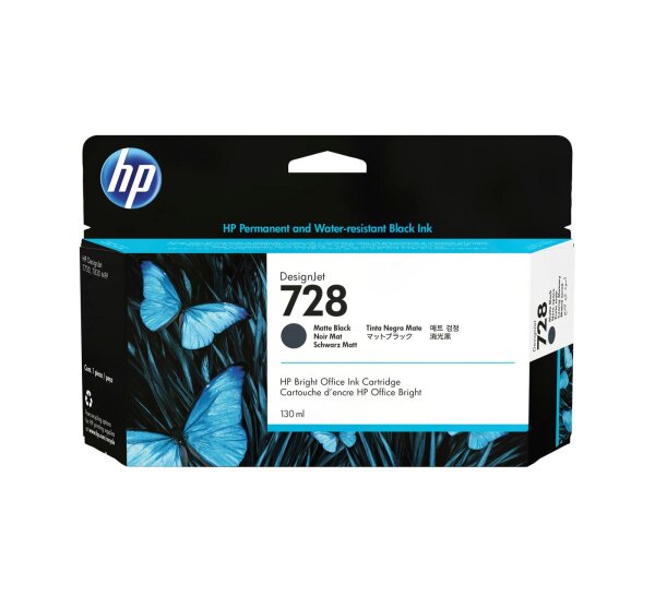 HP 728 130-ml Matte Black  • 3WX25A