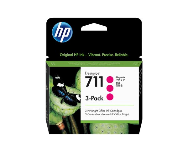 HP Ink Magenta No.711 **3-Pack** • CZ135A