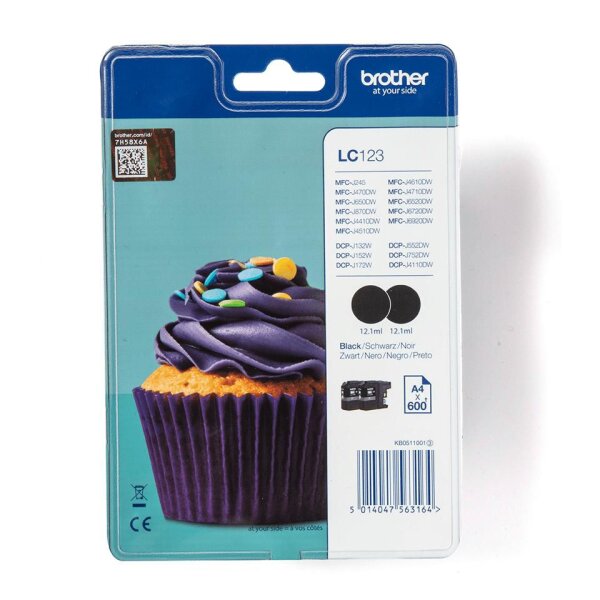Brother Ink Cartridge 1 Pc(S)  • LC123BKBP