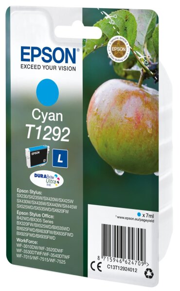 Epson T1292 Cyan Ink Cartridge • C13T12924022