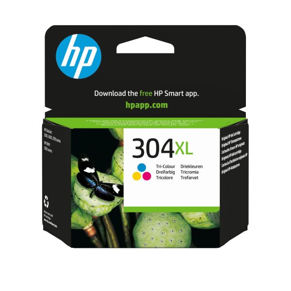 HP 304Xl Tri-Color Original Ink  • N9K07AE