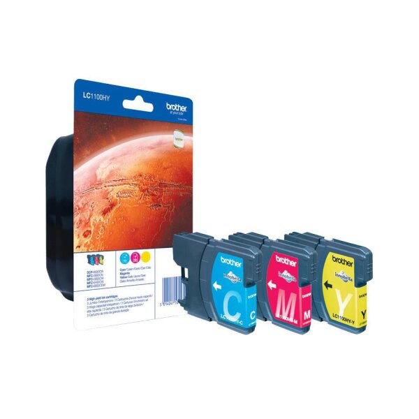 Brother Ink Cartridge 3 Pc(S)  • LC1100HYRBWBP