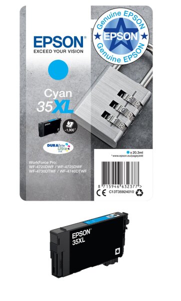 Epson Singlepack Cyan 35XL DURABrite • C13T35924010