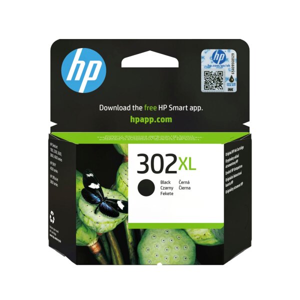HP 302Xl High Yield Black  • F6U68AE