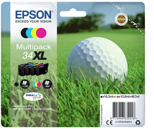 Epson 34XL Ink Multipack CMYK • C13T34764020