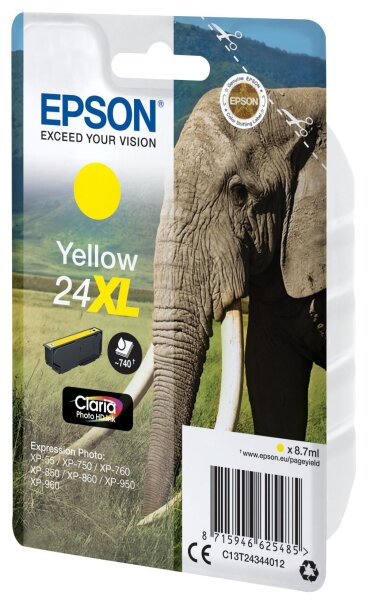 Epson T2434 Yellow Ink Cartridge • C13T24344022