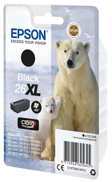 Epson 26XL ink cartri black • C13T26214012