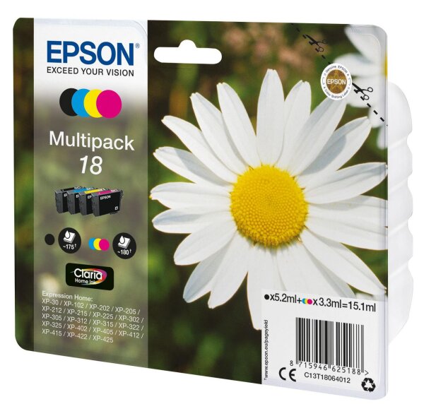 Epson 18 ink cartridge black • C13T18064022