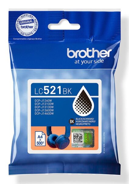 Brother Genuine Ink Cartridge - Black • LC521BK