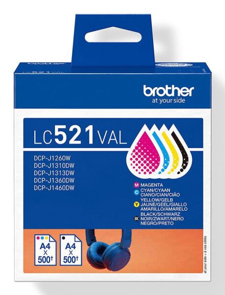 Brother Genuine Ink Cartridge Value  • LC521VAL