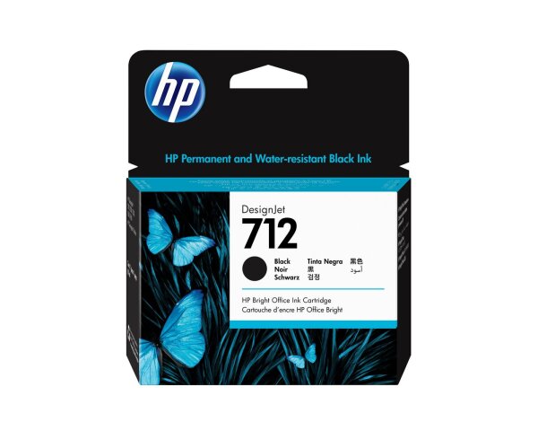 HP 712 80-ml Black Designjet Ink • 3ED71A