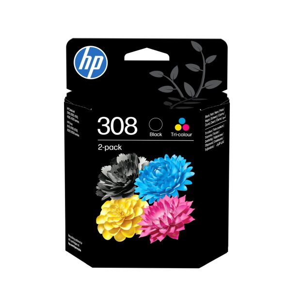 HP 308 2-Pack Black/Tri-Color  • 6L6S6UE#LS1
