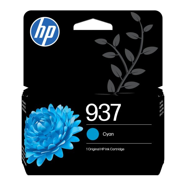 HP 937 Cyan Original Ink  • 4S6W2NE