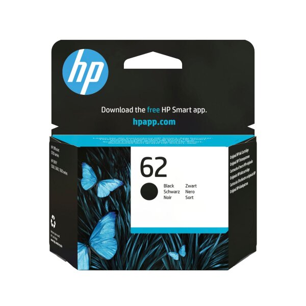 HP 62 Black Original Ink  • C2P04AE