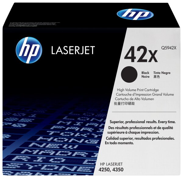 HP Toner Black LJ 4250 4350 • Q5942X