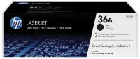HP Toner Black *2-pack* • CB436AD