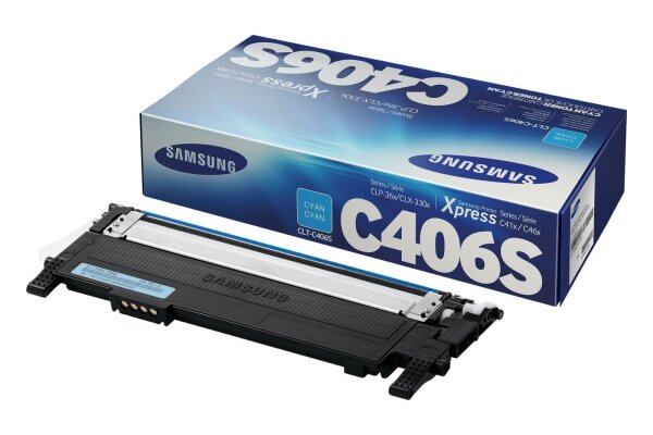 Samsung Cyan Toner f CLP-360/CLP-365 • CLT-C406S/ELS