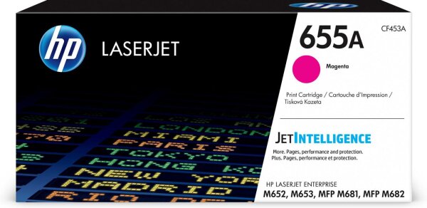 HP Toner/655A LaserJet Cart MG • CF453A