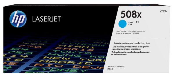 HP Toner Cyan Pages 9.500 508X • CF361X