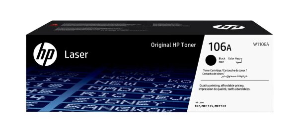 HP 106A Black Laser Toner Cartrid • W1106A