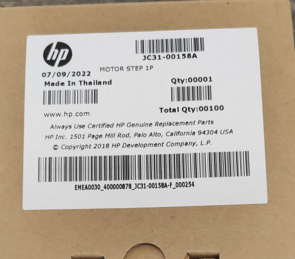 HP MOTOR-STEP1P 17PM /K049/P6WS HB/2/2.2V/4 • JC31-00158A