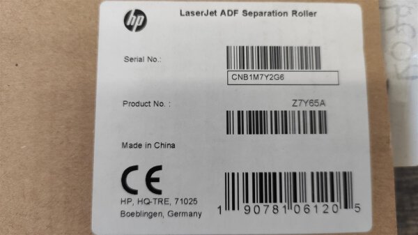 HP Color LaserJet E77822/E72525 HP LaserJet ADF Separation Roller - JT • Z7Y65A