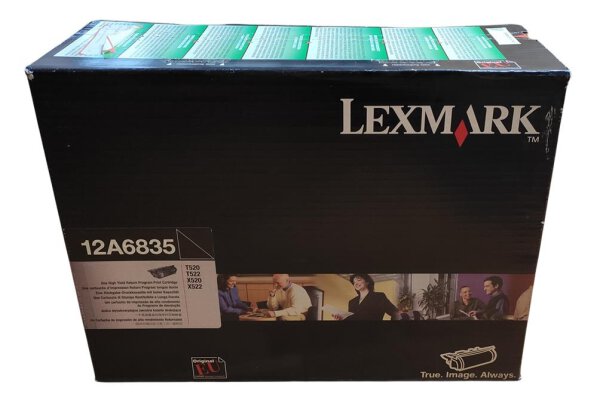 Lexmark Original Toner 12A6835 • Black • T520/T522/X520/X522